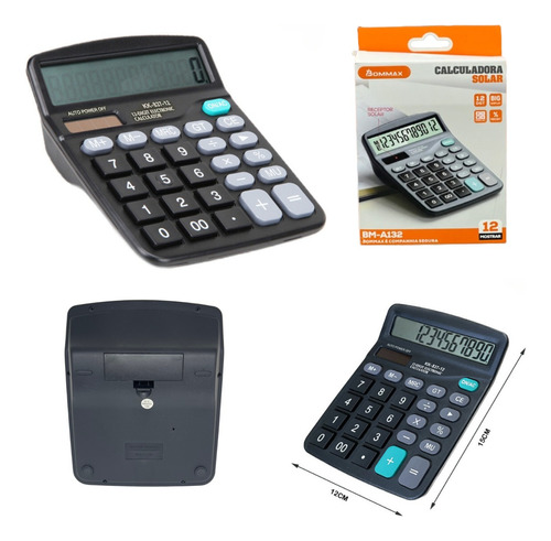 Calculadora De Mesa Digital 12 Grande Dígitos Comercial