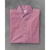 Camisa Brooks Brothers Rayas Blanca Roja