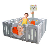 Corral Para Bebe Plegable Area De Juegos Baloncesto Infantil