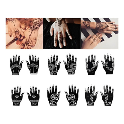 12 Plantillas Moldes Tatuajes De Mano P Tatuajes De  Henna | MercadoLibre