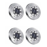 Lampara Solar 8 Leds Para Piso Jardín Cesped Exterior 4pzs