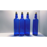 3 Botellas Vidrio Azul Hooponopono Agua Solar + 1 De Regalo