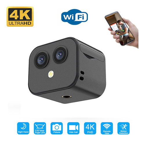 Cámara Wifi Inalámbrica Inteligente Doble Lente Full Hd 4k