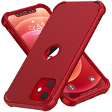 Funda Para iPhone 12 Mini - Roja + 2 Vidrios Templados