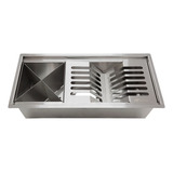 Canal Calha Organizador Úmida Gourmet Escorredor Inox