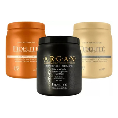 Kit 3 Mascaras Capilares - Argan - Coco - Keratina - X1000g | MercadoLibre