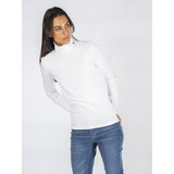 Polera Solid Con Cuello Alto Blanco Tommy Hilfiger