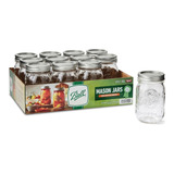 Frasco Mason Jar Ball 16oz Vaso Vidrio Tarro Bebida 12 Pack