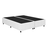 Base Box Casal Bipartido Corino Branco - Vendas Somente Rj