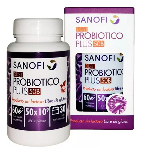 Probiotico Plus 50b  - 50 Billones - 60 Cápsulas Sanofi