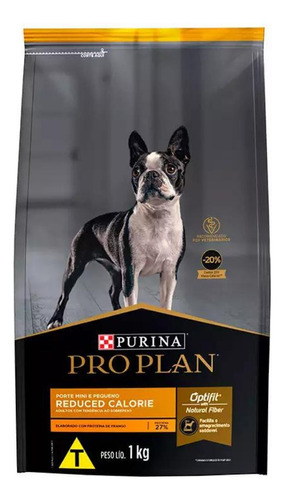 Alimento Pro Plan Optifit Reduced Calorie Para Cão Adulto De Raça Pequena Sabor Frango E Arroz Em Sacola De 1kg