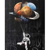 Cuadro Para Pintar Por Números Astronauta Planetas Bz