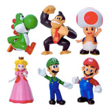 Set 6 Figuras Mario Bros Colección De Personajes Nintendo 