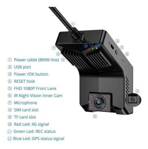 Dash Camara T2 Con Gps Tracker 4g Video Online Foto 4