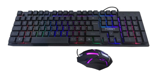 Combo Teclado + Mouse Gamer Pc Usb Retroiluminado Luces Led