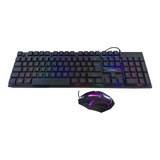 Combo Teclado + Mouse Gamer Pc Usb Retroiluminado Luces Led