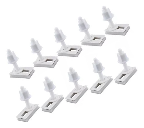 10 X Tornillos Tuercas De Asiento De Inodoro Plástico Blanco