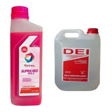 Kit De Refrigerante Total Red X 1l + 5l De Agua Destilado 