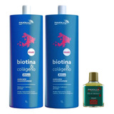 Kit 2 Máscara Reconstrutora Biotina E Colágeno 1l + Óleo