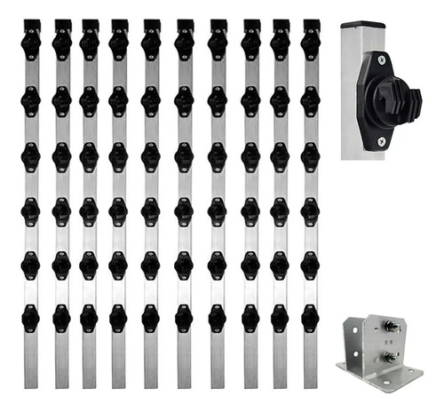 13pcs Haste Cerca Elétrica 25x25 1mt Industrial Com Suporte