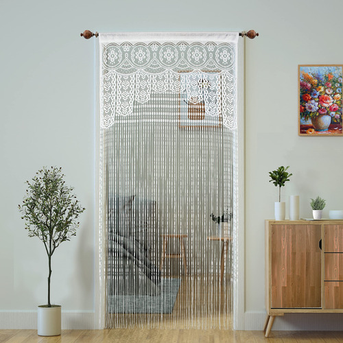 2 Cortinas De Encaje Para Puerta De Macrame Para Puerta, Div