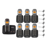 Kit Aparelho Telefone Ts 5150 Bina 2 Linhas 6 Ramal Headset