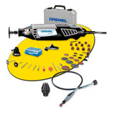 Minitorno Dremel 4000 175 Watts + 36 Accesorios Eje Flexible Maletin + Regalo Mano Para Madera Metal Vidrio 