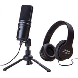 Zoom Zum-2pmp Pack Podcast Microfono Usb Soporte Auricular
