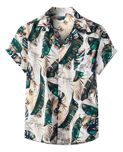 Camisa Hawaiana Hombre Manga Corta Playa Casual Casey Kevin