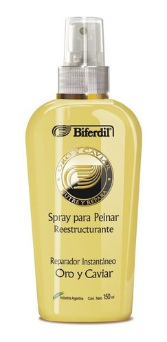 Biferdil Spray Para Peinar Reestructurante Oro Caviar 150 Ml