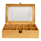 Caja Estuche De Madera Gadnic Organizador 10 Relojes Color Marrón