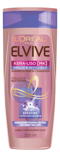 Shampoo Pelo Lacio Kera Liso Brillo Elvive L'oréal 200ml