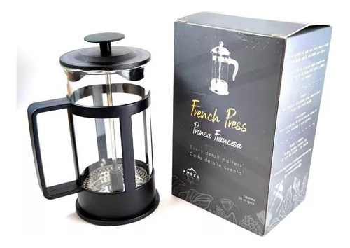 Cafetera Prensa Francesa 350ml En Vidrio Borosilicato