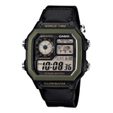 Relógio Casio Masculino Quadrado Ae-1200whb-1bvdf