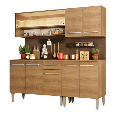 Cocina Integral Completa Modular Madesa Emilly Dance 169cm 07 Color Marrón | Meses sin interés