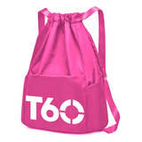 Bolsa Mochila Unissex Esportiva Casual Porta Sapatos Casual Cor Rosa Pink