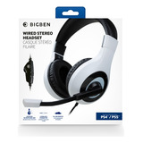 Auriculares Big Ben White Playstation 4 Ps5 Con Cable 