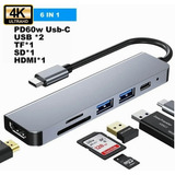 4k Type C Usb 3.0 Hd Pd To Hdmi Hub For Macbook