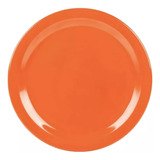 100 Plato Trinche 20 Cm Melamina Naranja