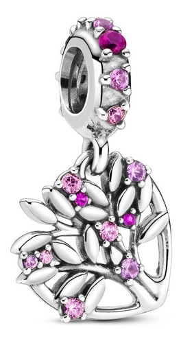 Pandora Dije Árbol Genealógico Con Corazón Rosa Original