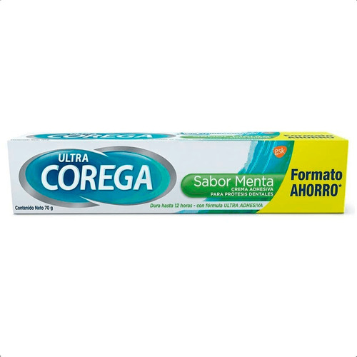 Corega Ultra X 70 Grs Sabor Menta Con Formula Ultra Adhesiva