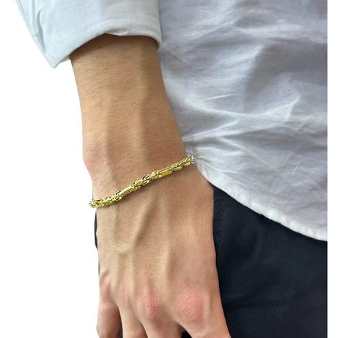 Pulsera Pulso Esclava Torzal Figaro Oro Laminado 18k