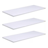 Kit 03 Prateleiras Mdf 25mm 80x20 Branco Excelente Espessura