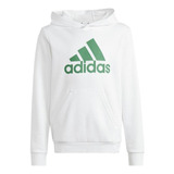 Moletom adidas Big Logo Essentials Infantil - Branco/verde