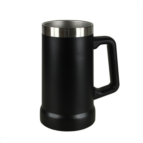 Caneca Térmica À Vácuo Inox Cerveja 709ml Personalizado Cor Preto