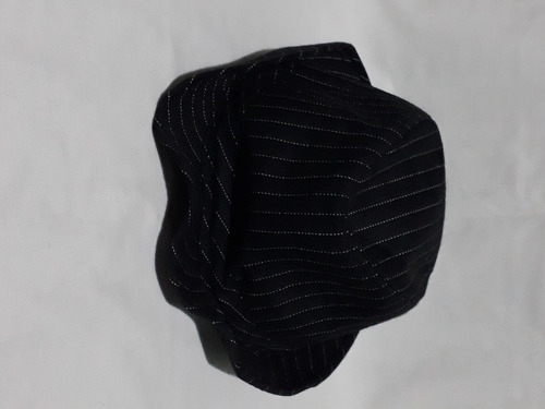 Sombrero Tipo Trilby / Fedora Negro Rayado 