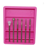 Set De 6 Puntas Manicure Ruso Para Drill/pulidora