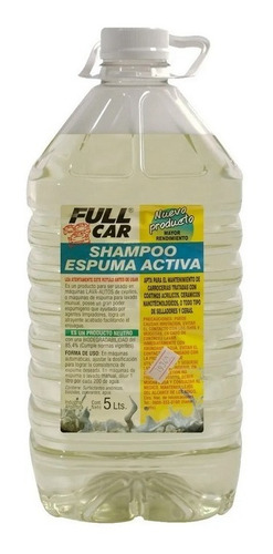 Shampoo Full Car Espuma Activa - Ph Neutro