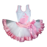 Conjunto Body Fantasia Infantil Coelho Da Páscoa Saia Tule