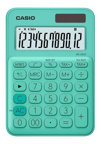 Calculadora Casio Ms 20uc Gn N Dc Verde